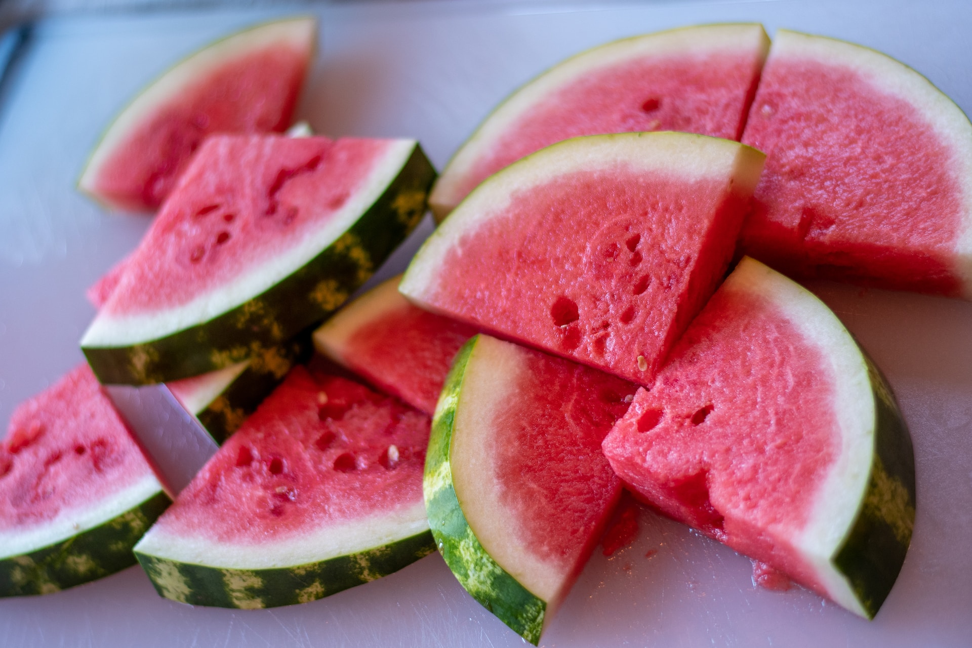 Sliced Watermelons with the seeds picked.